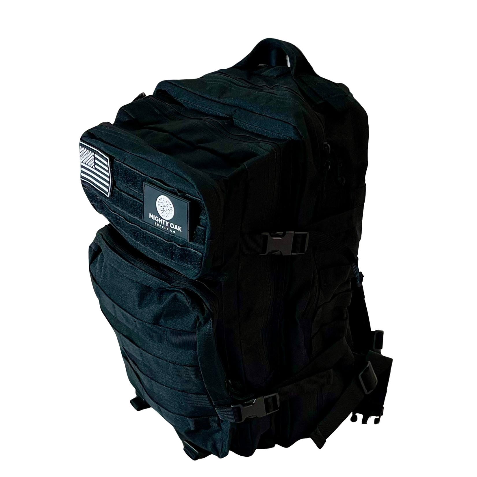 Backpacking Backpack, 45L Capacity, Deep Pockets, Water Resistant, Black