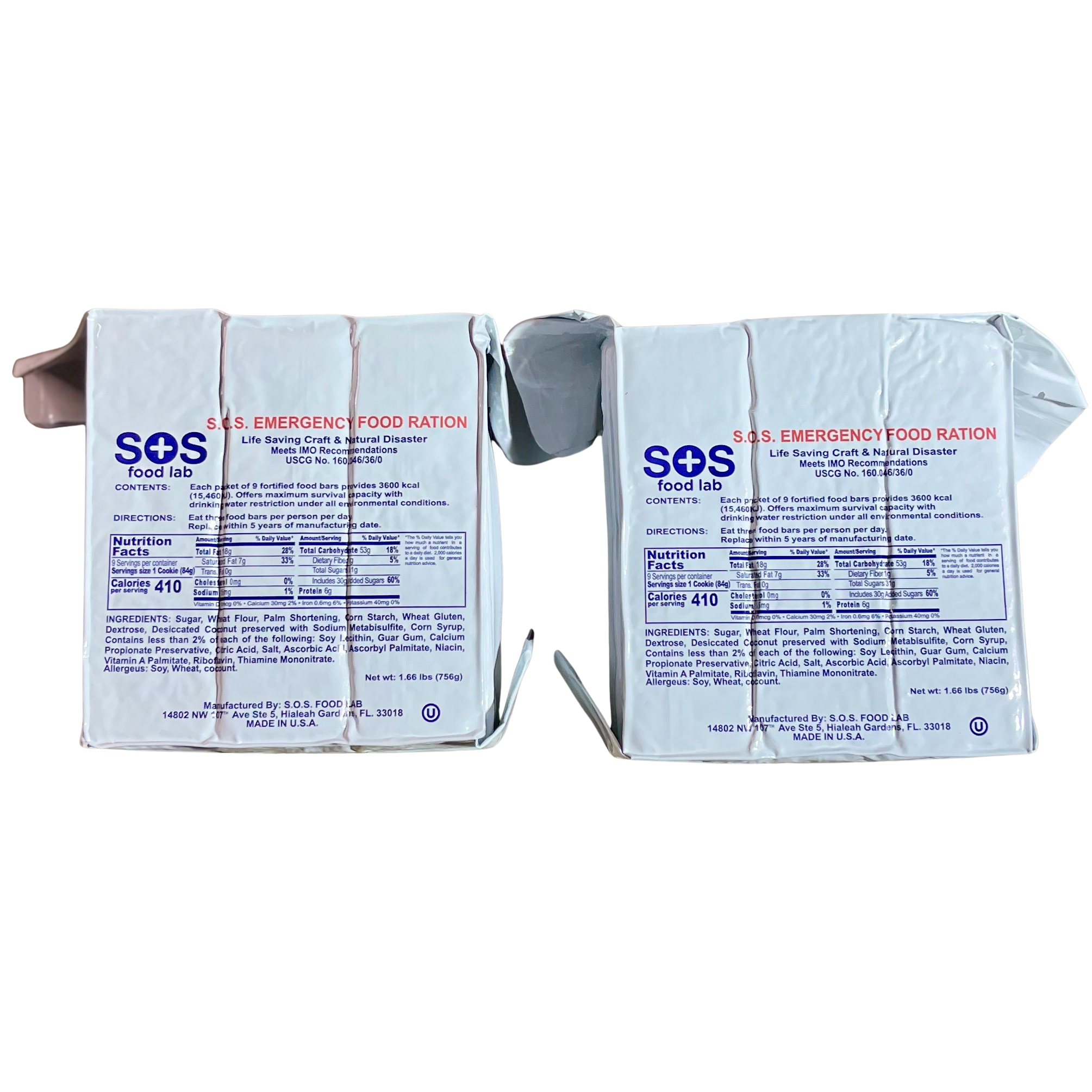 SOS Food Labs 6-Day Emergency Food Supply: Natural Disaster Rations