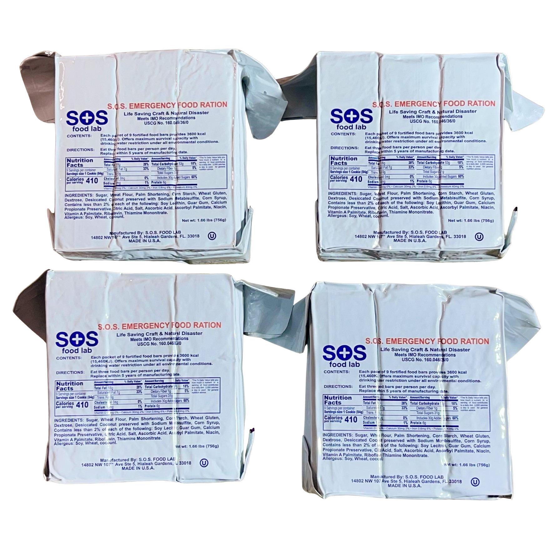 SOS Food Labs 12-Day Emergency Food Supply: Natural Disaster Rations