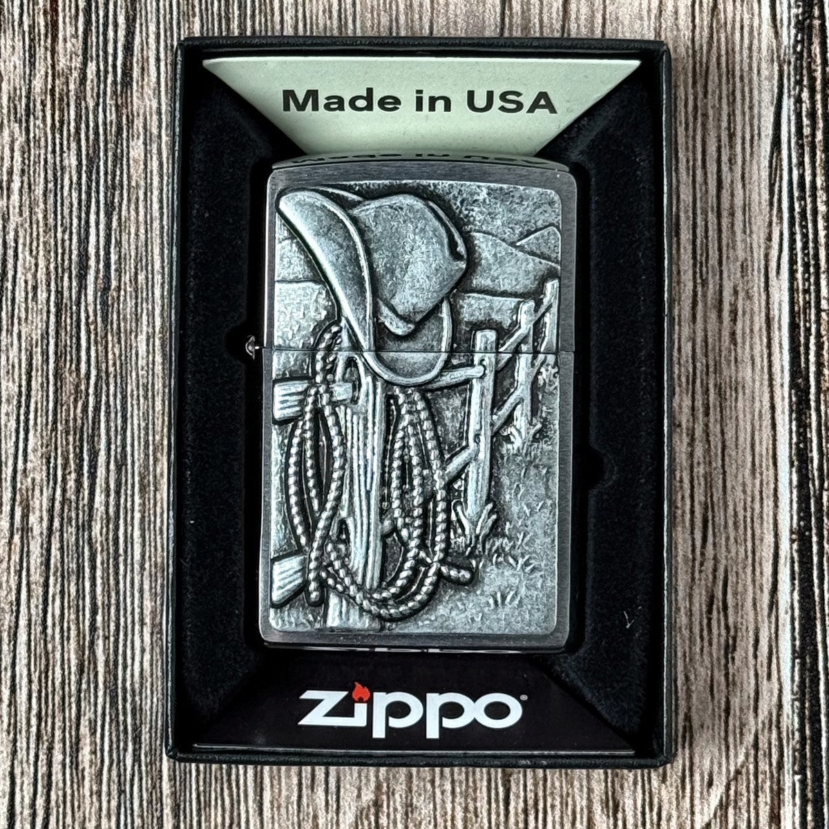 Zippo Resting Cowboy Zippo Lighter
