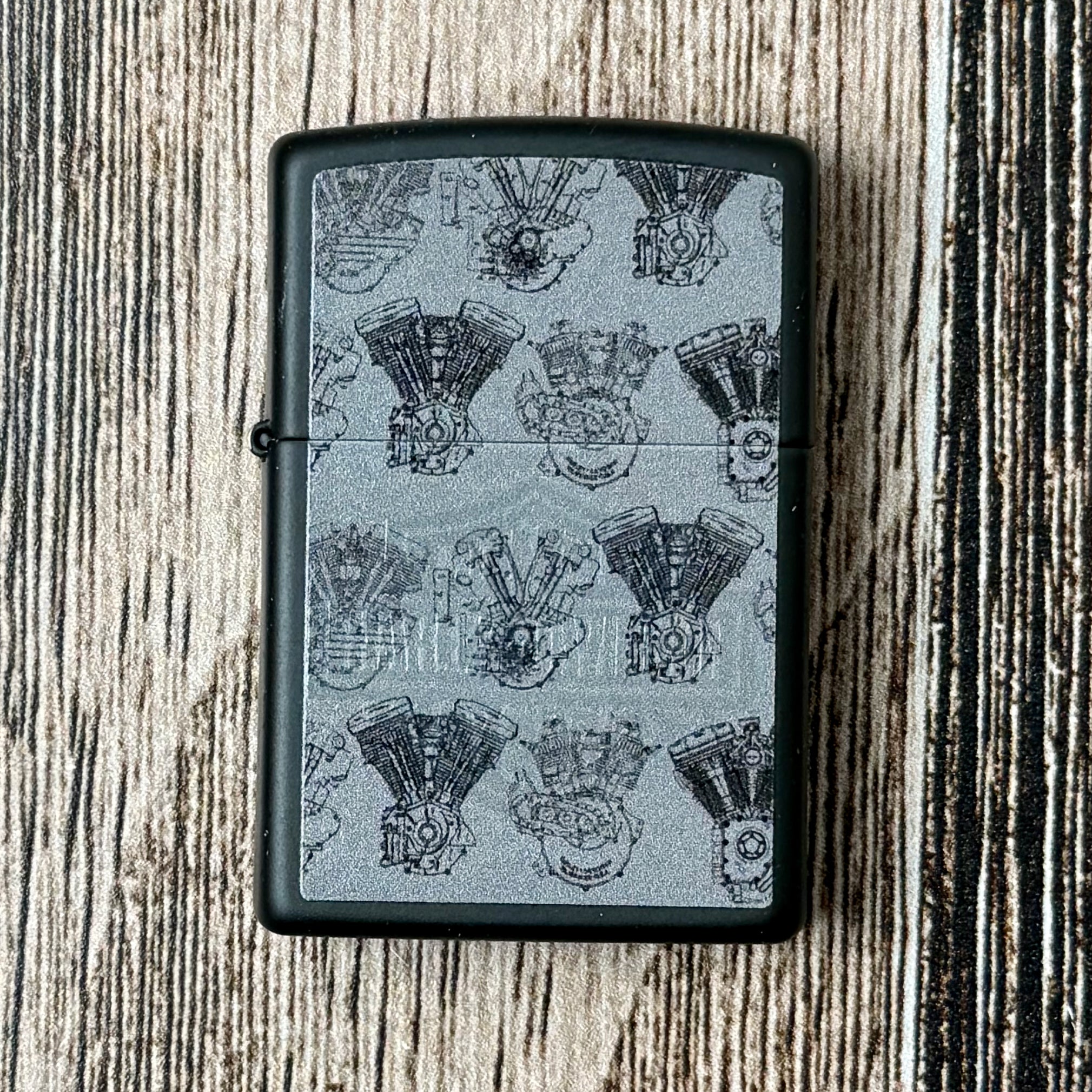 Harley-Davidson Engine Black Light Zippo Lighter