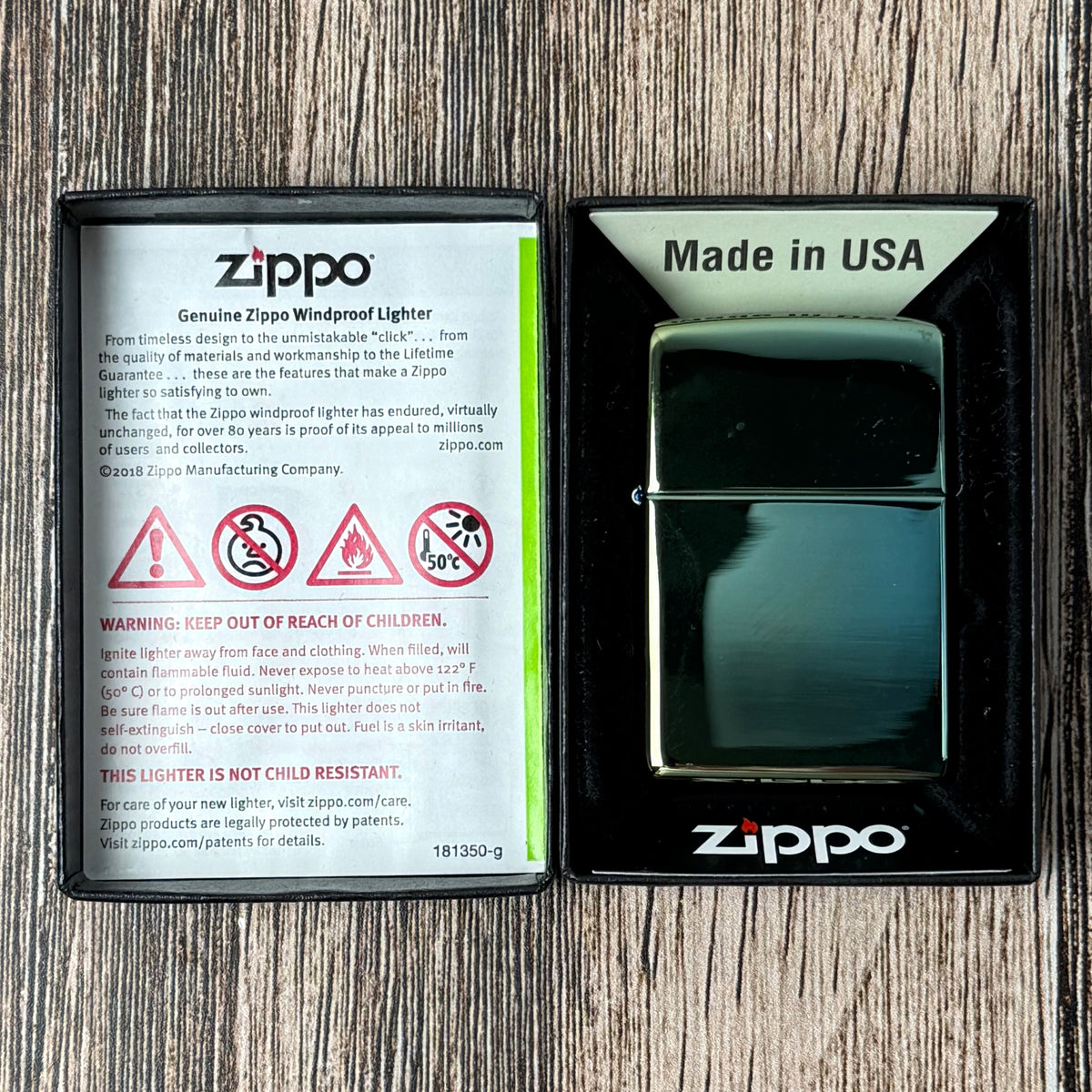 High Polish Teal Zippo Lighter