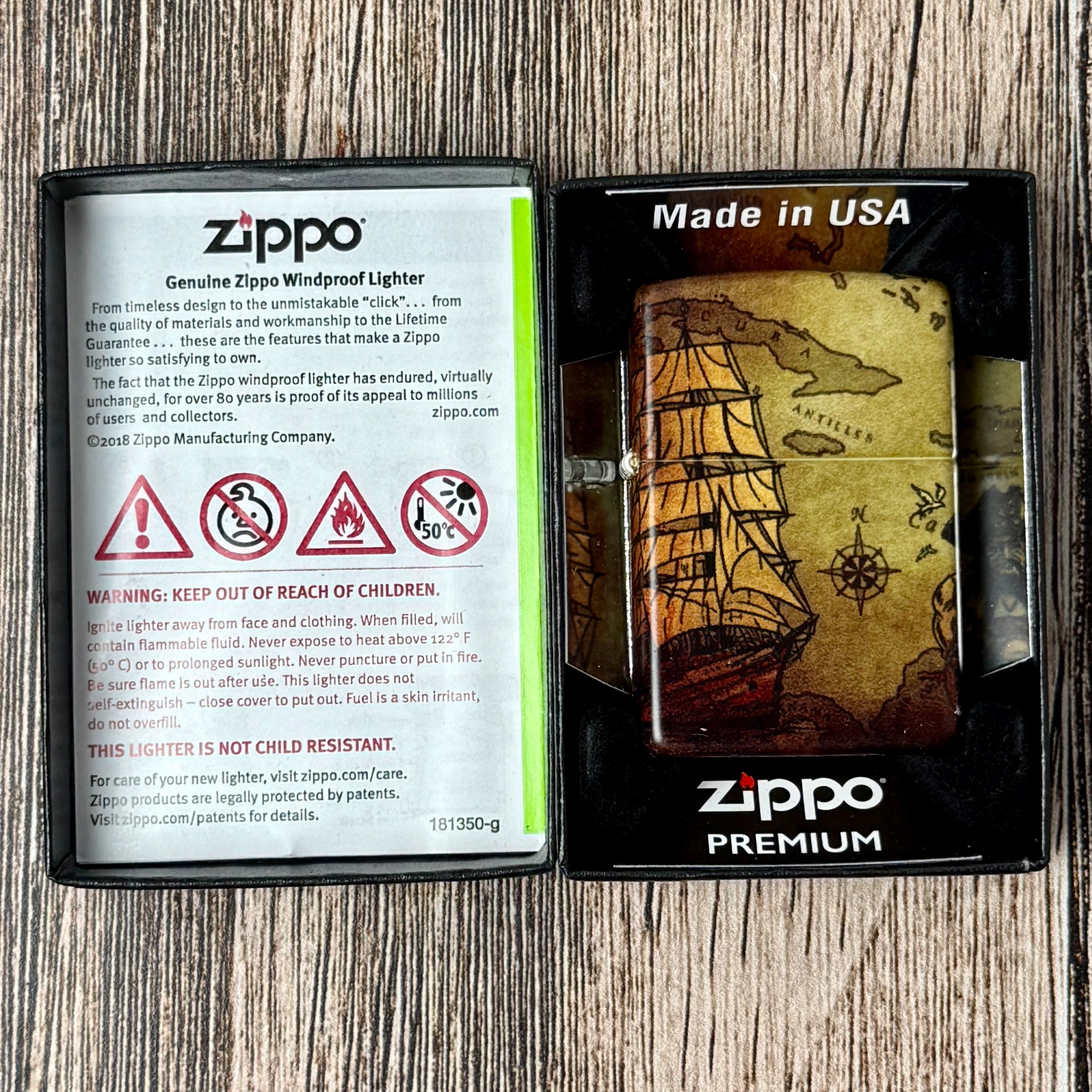Pirate Ship 540 Color Zippo Lighter