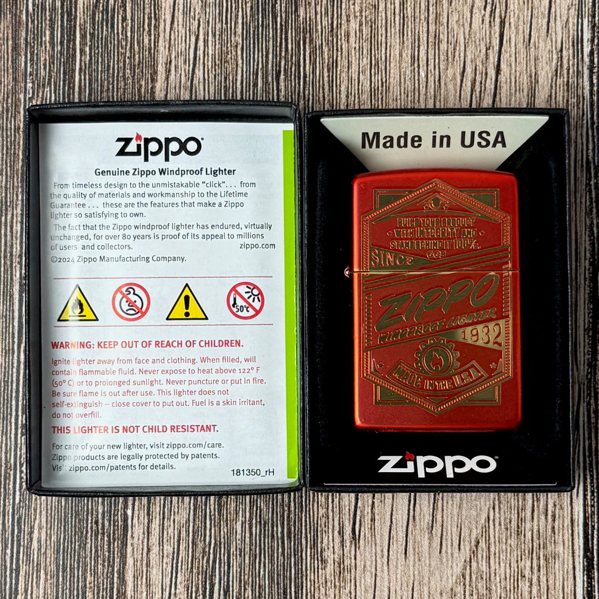 It Works Metallic Red Zippo Lighter