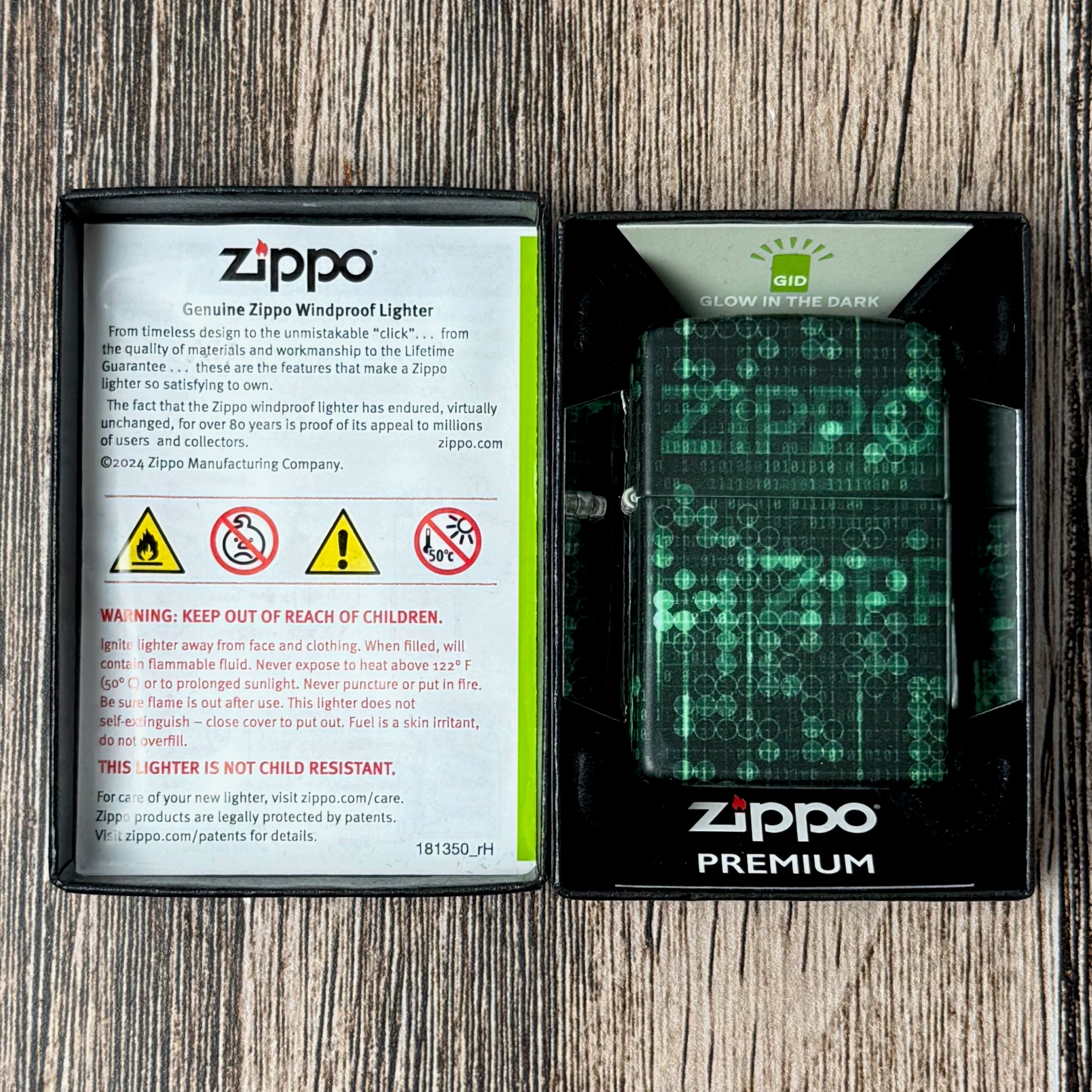 Glowing Pixel Pattern Zippo Lighter