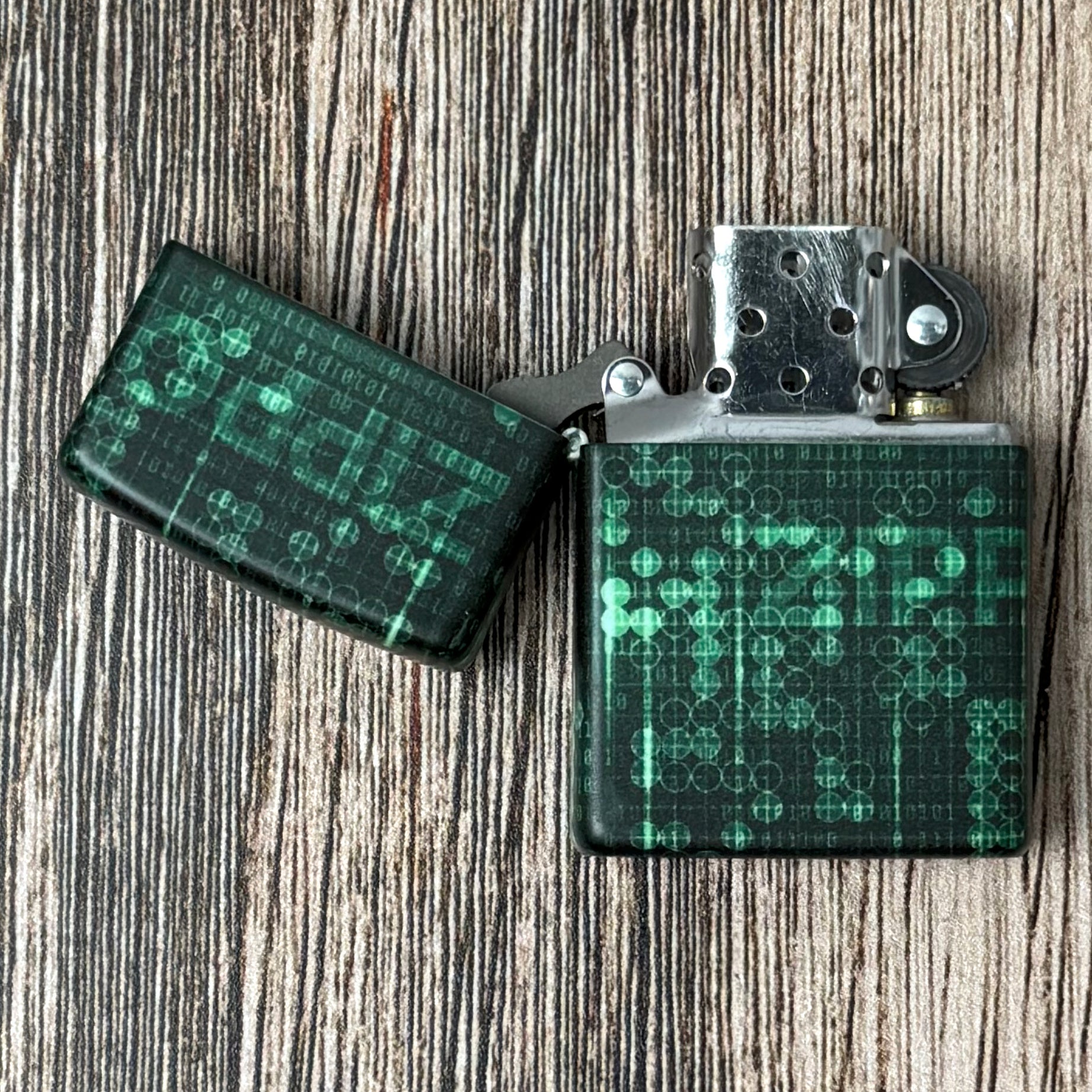 Glowing Pixel Pattern Zippo Lighter