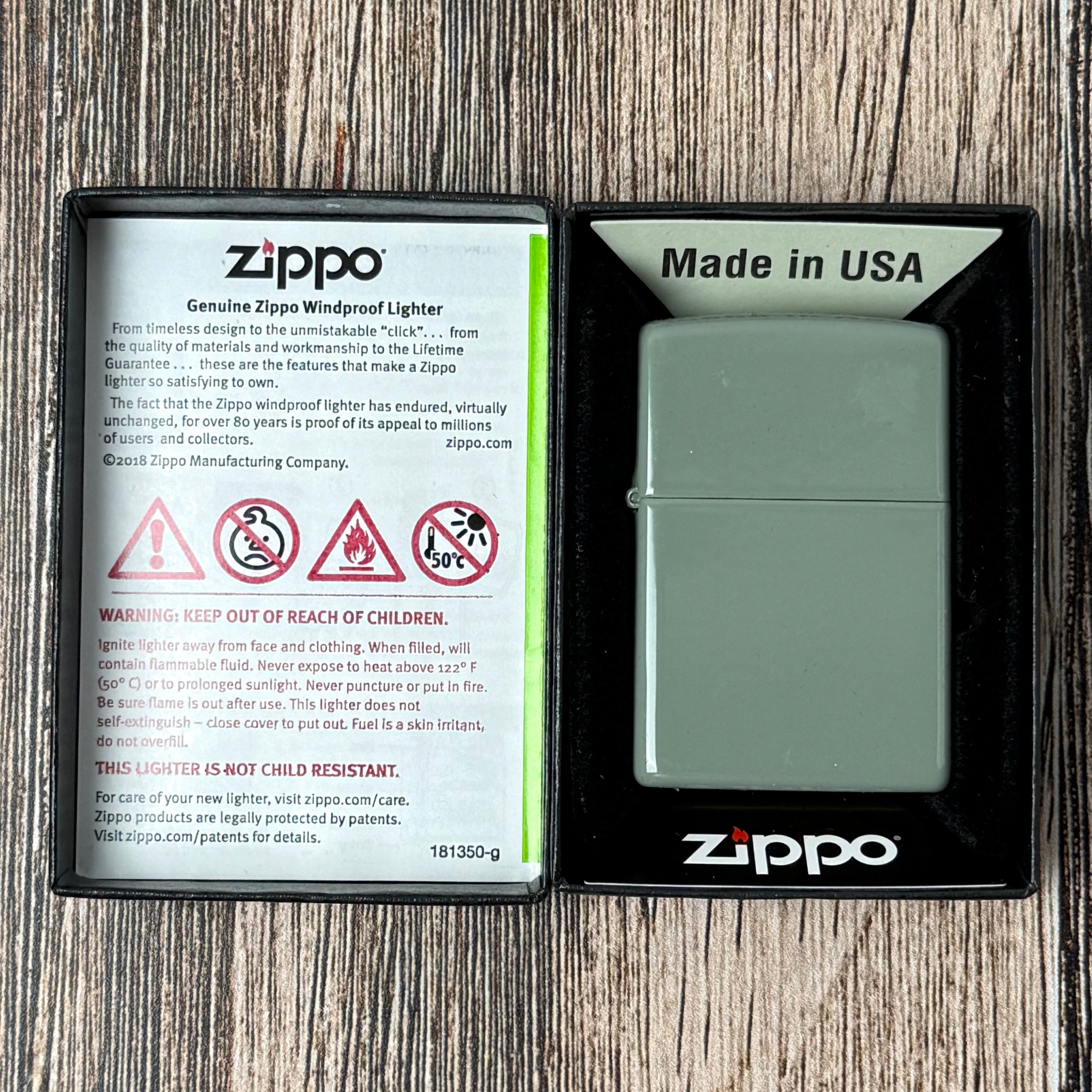 Sage Green Zippo Lighter