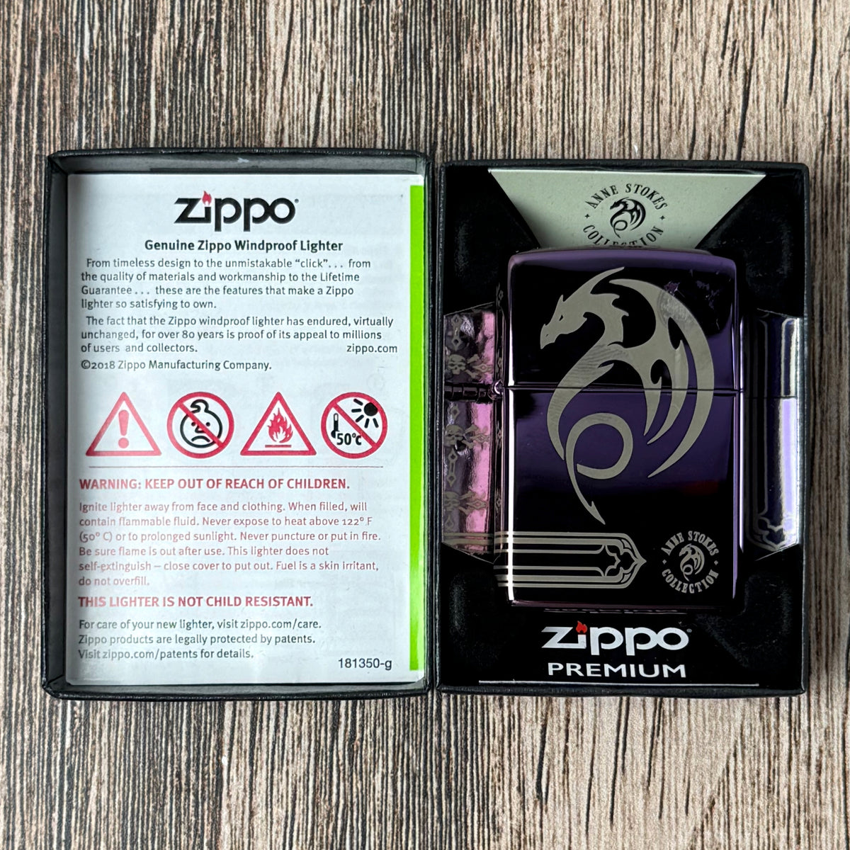 Anne Stokes Dragon Logo Zippo Lighter