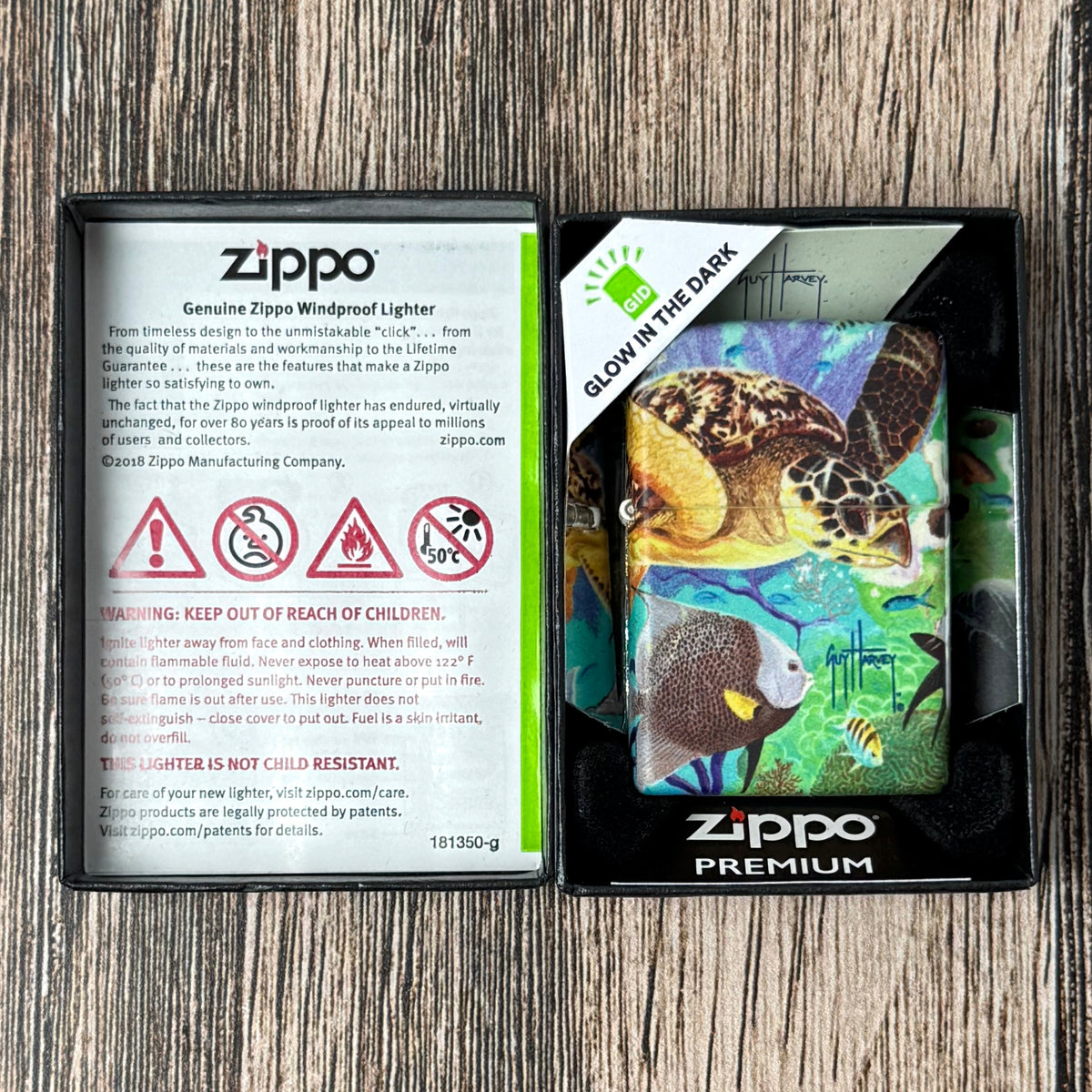 Guy Harvey Sea Life Glow-in-the-Dark Zippo Lighter
