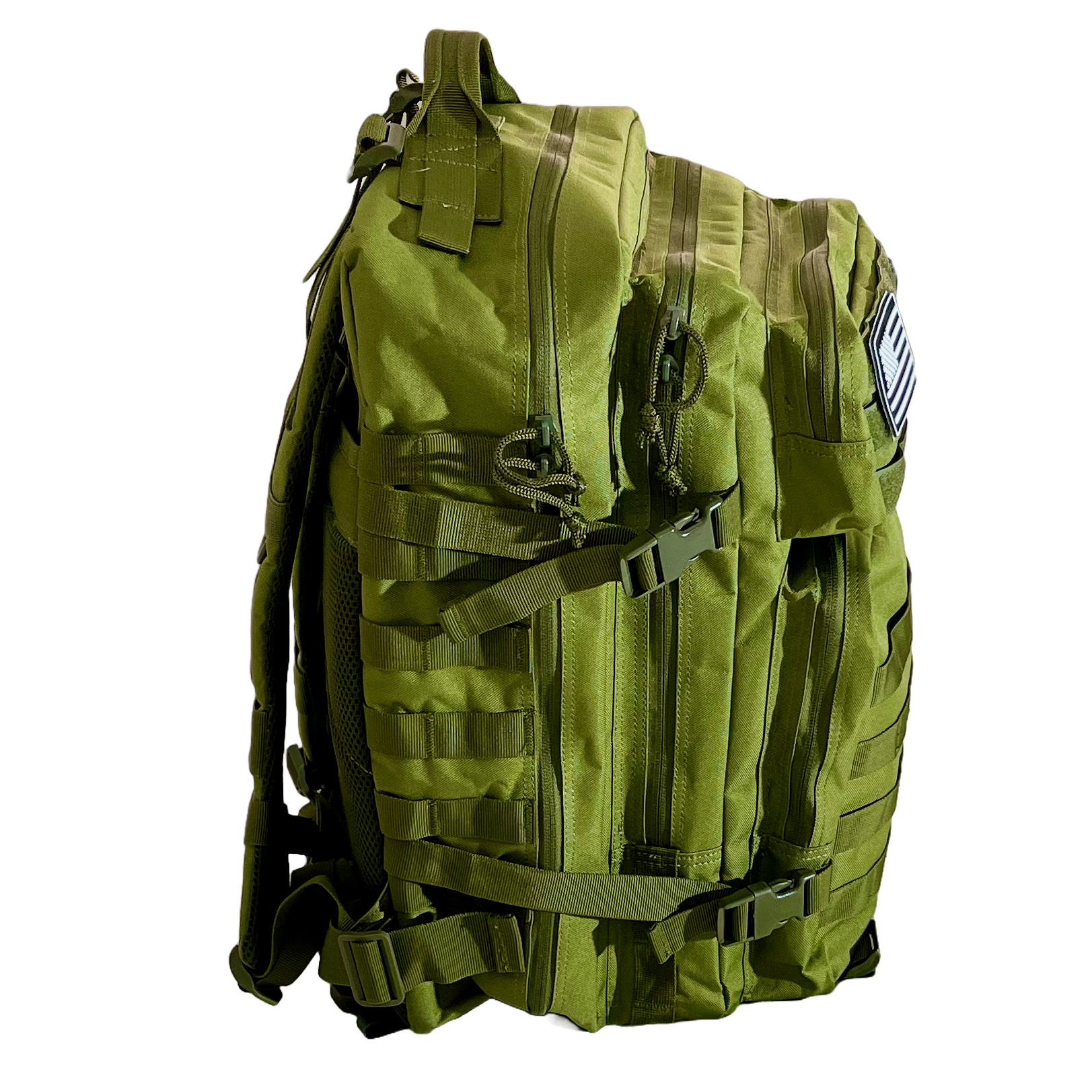 Backpacking Backpack, 45L Capacity, Deep Pockets, Water Resistant, Green