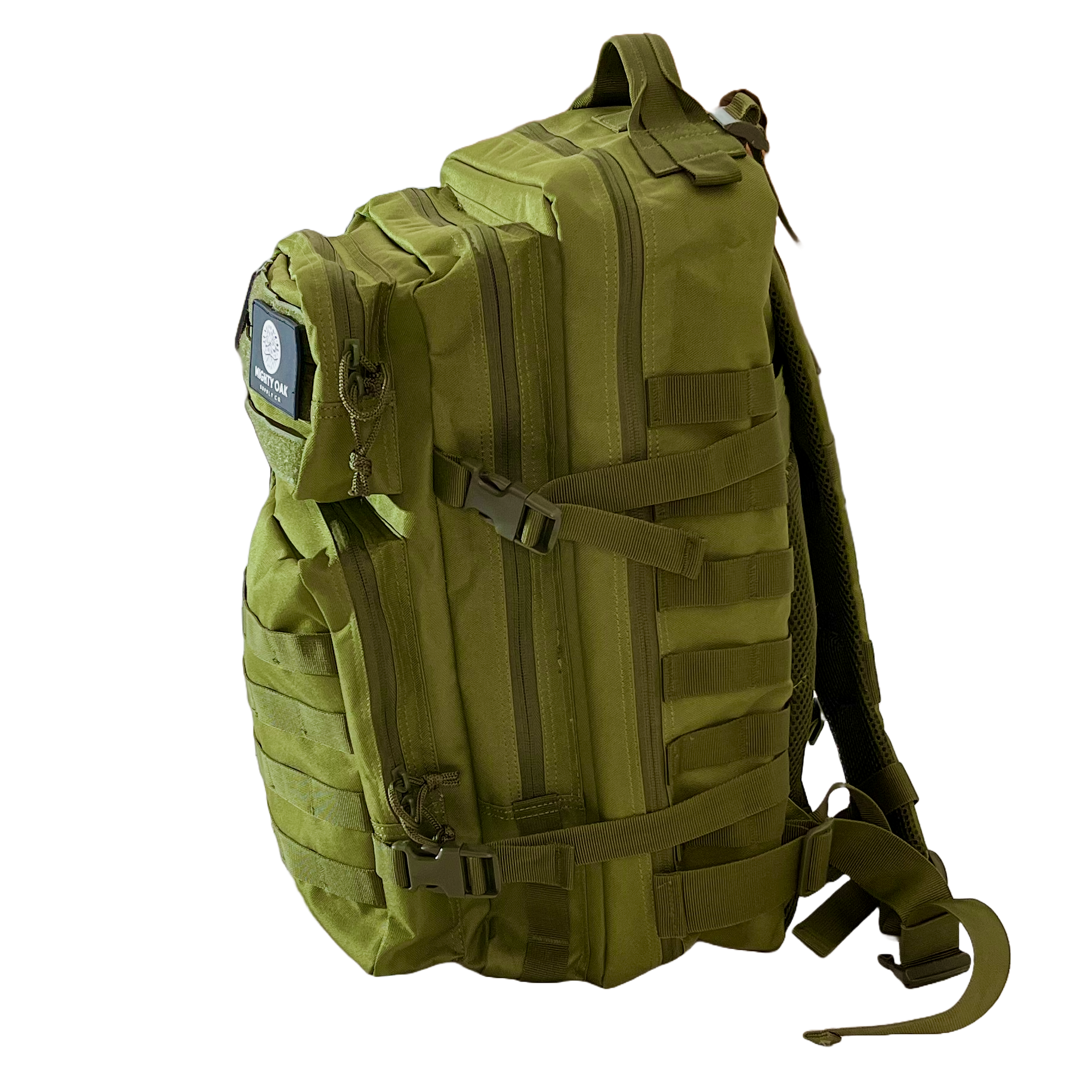 Backpacking Backpack, 45L Capacity, Deep Pockets, Water Resistant, Green