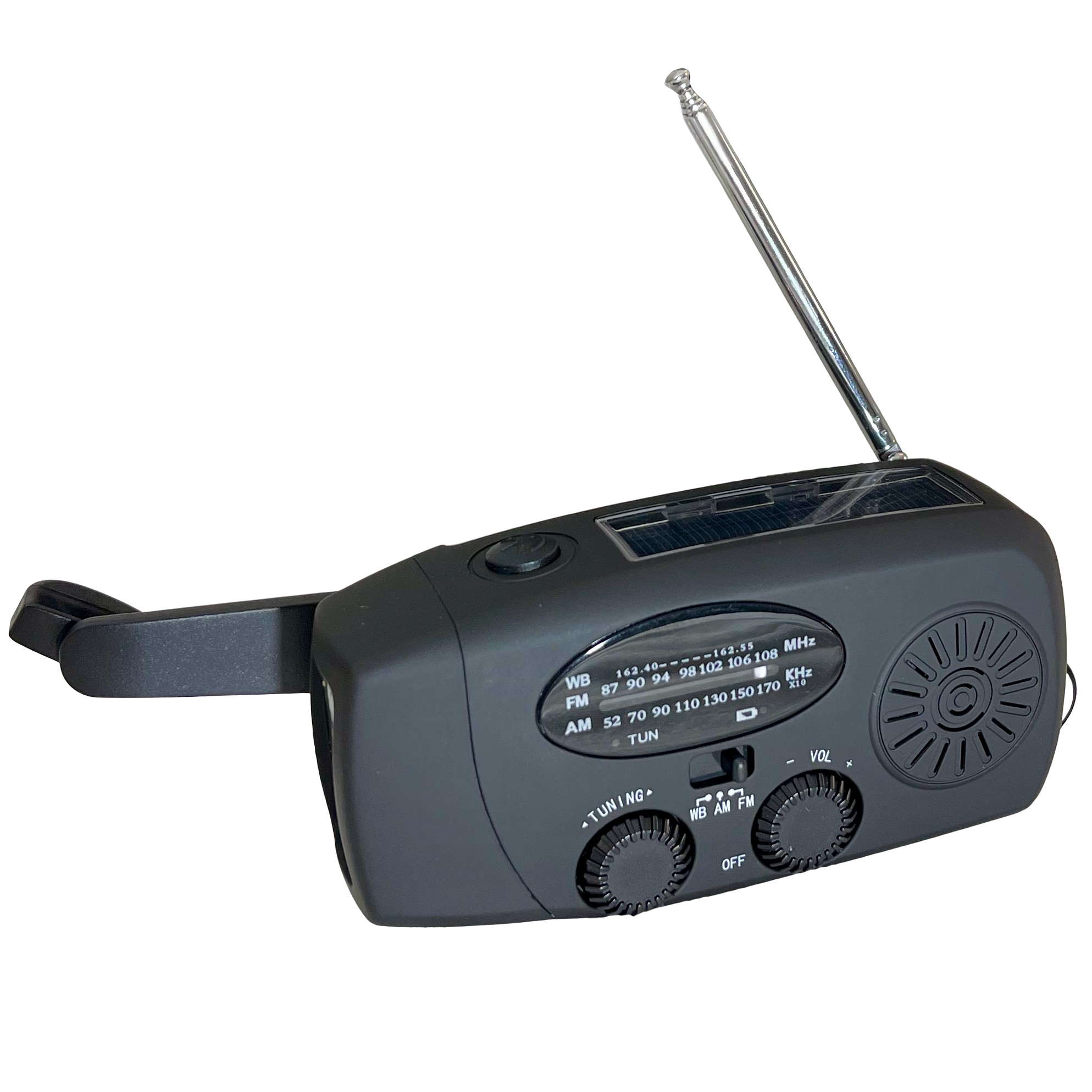 NOAA Emergency Radio with Solar Generator, Hand Crank, Power Bank & Flashlight