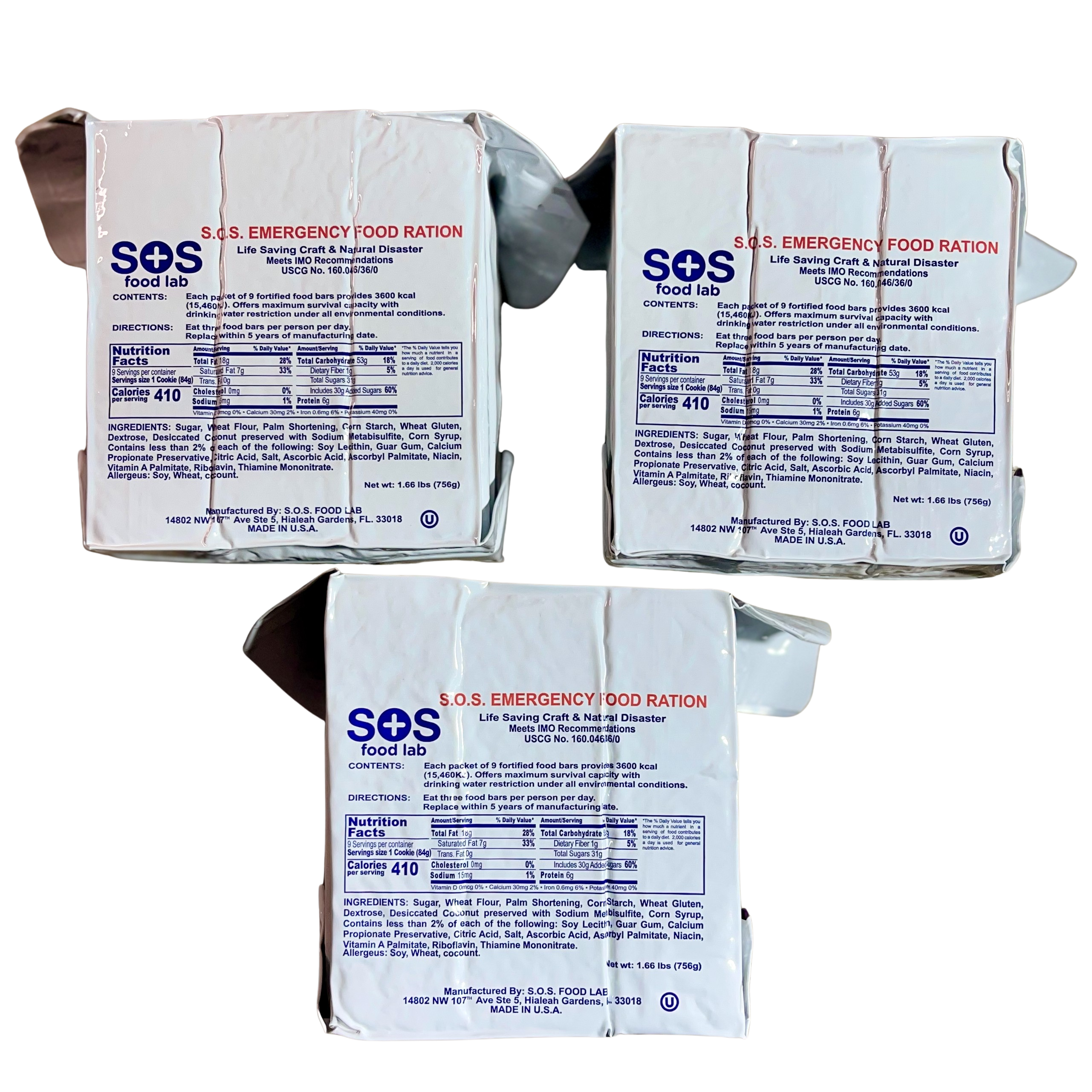 SOS Food Lab 9-Day Emergency Food Supply: Natural Disaster Rations