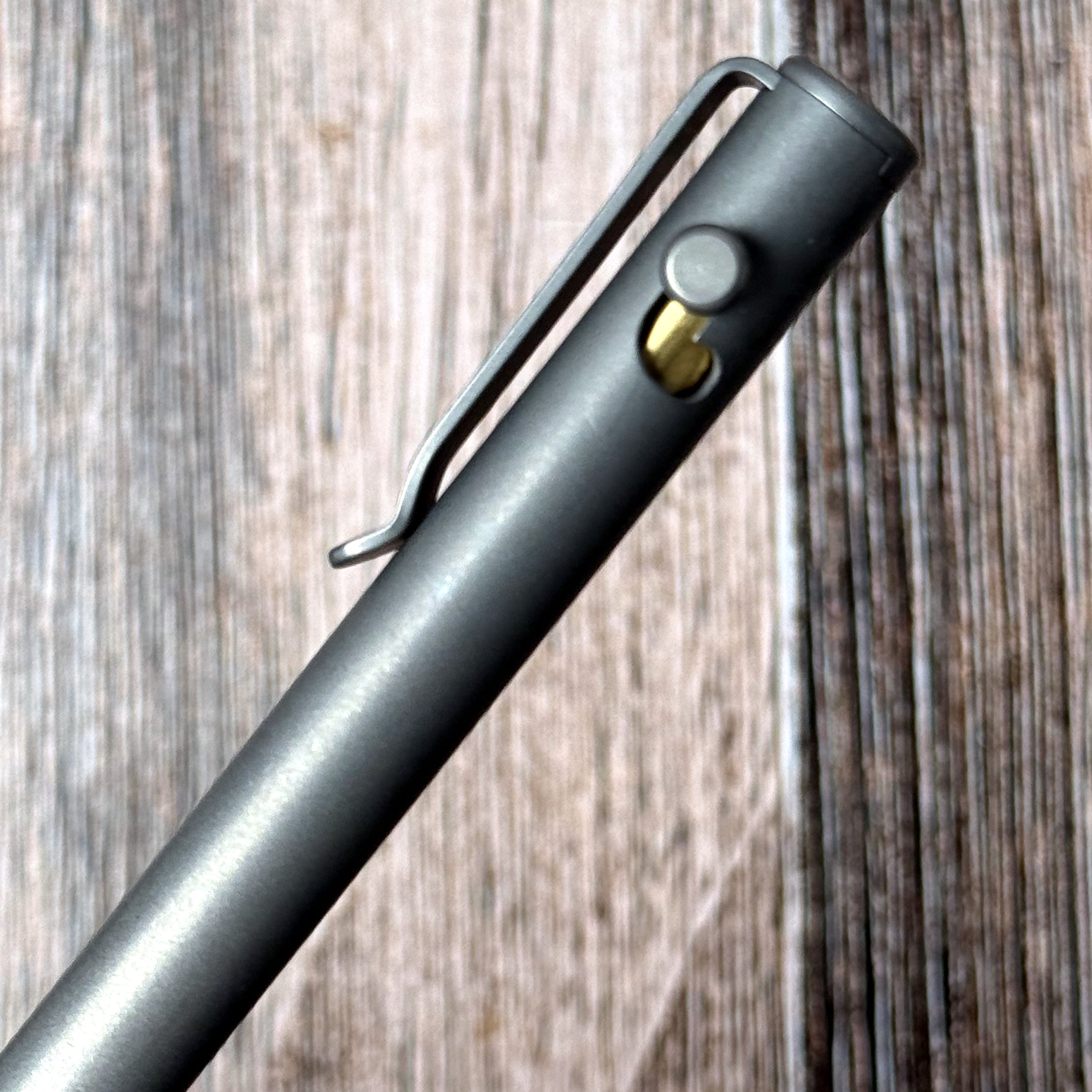 Big Idea Design Base Line Bolt Action Pen Ti - Stonewash