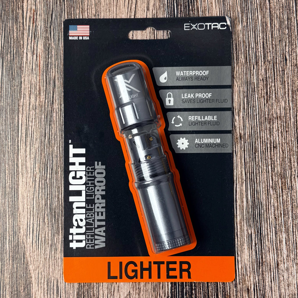 Exotac titanLIGHT sealed refillable liquid-fuel lighter