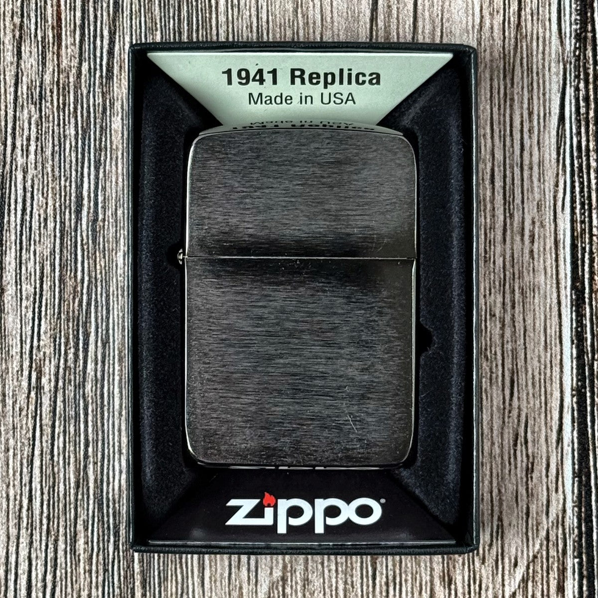 Zippo 1941 Replica Lighter - Black Ice