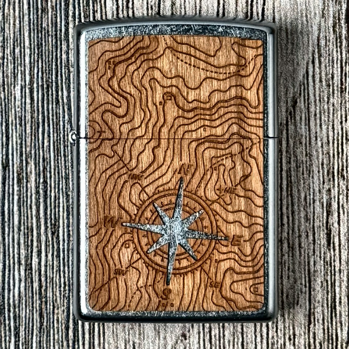 WoodChuck Compass Zippo Lighter