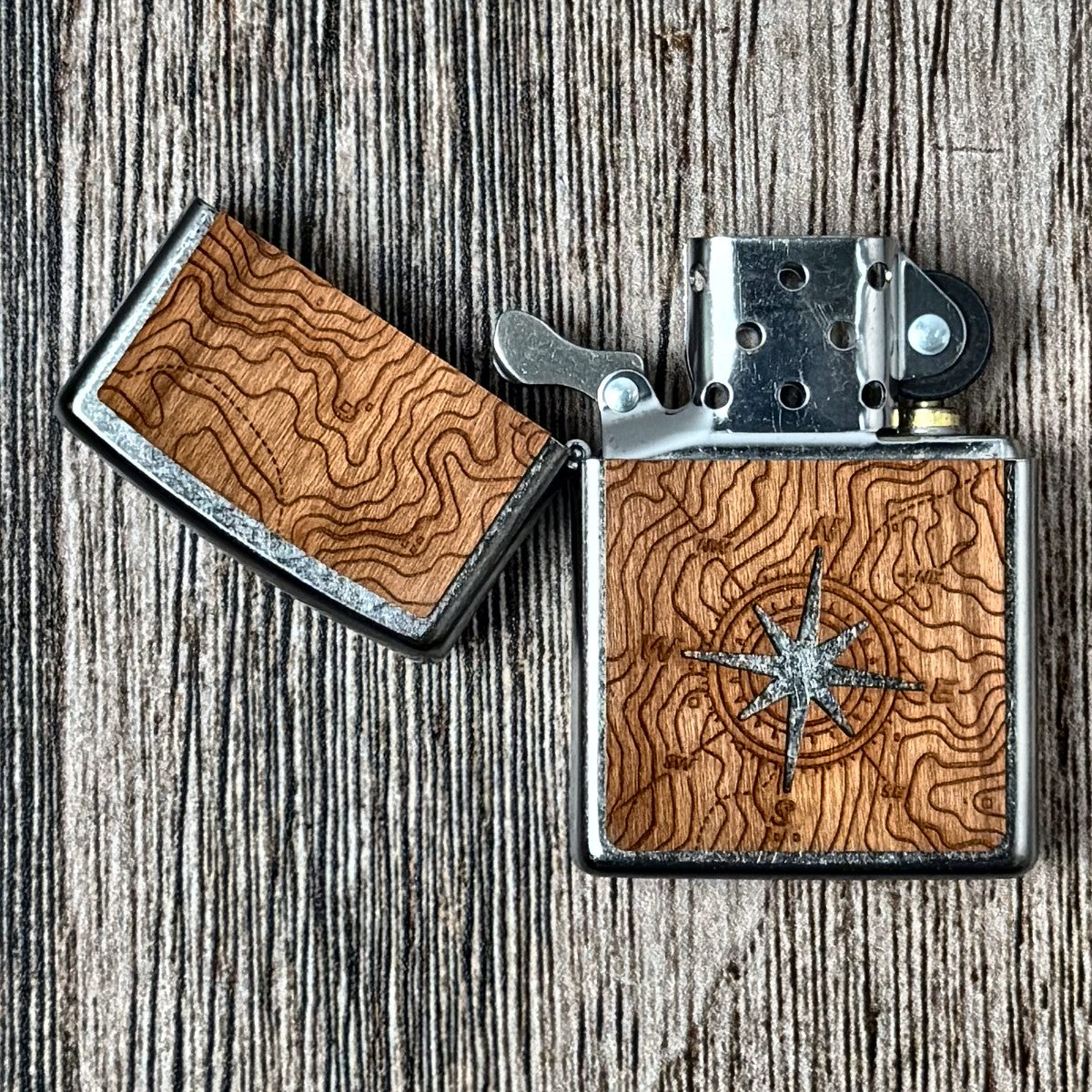WoodChuck Compass Zippo Lighter