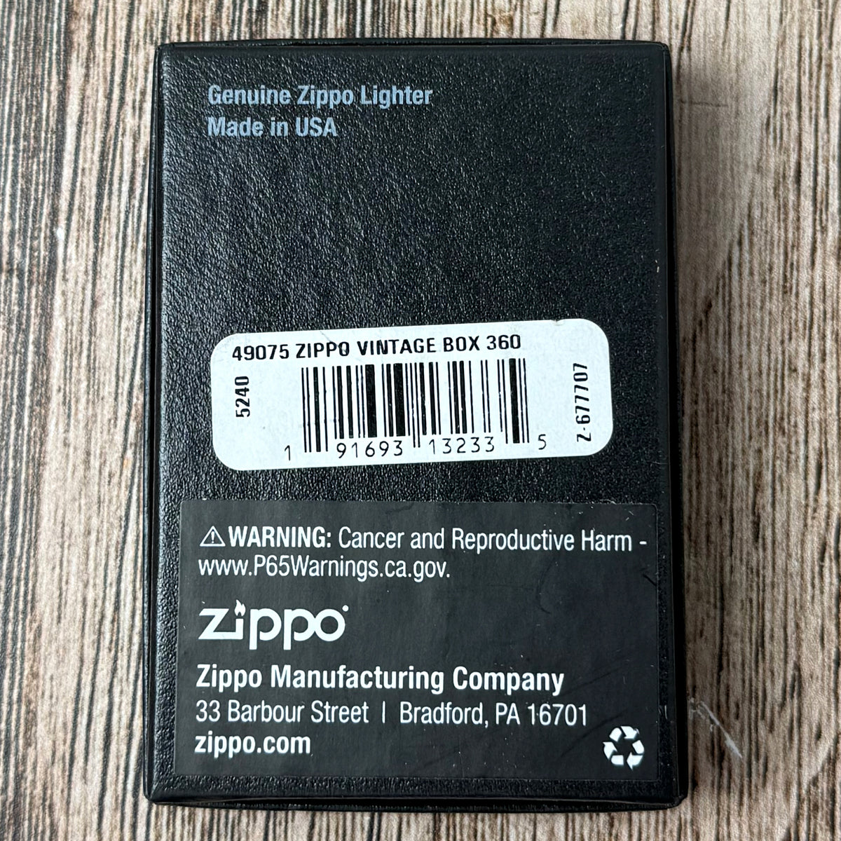 Vintage Box Top Zippo Lighter