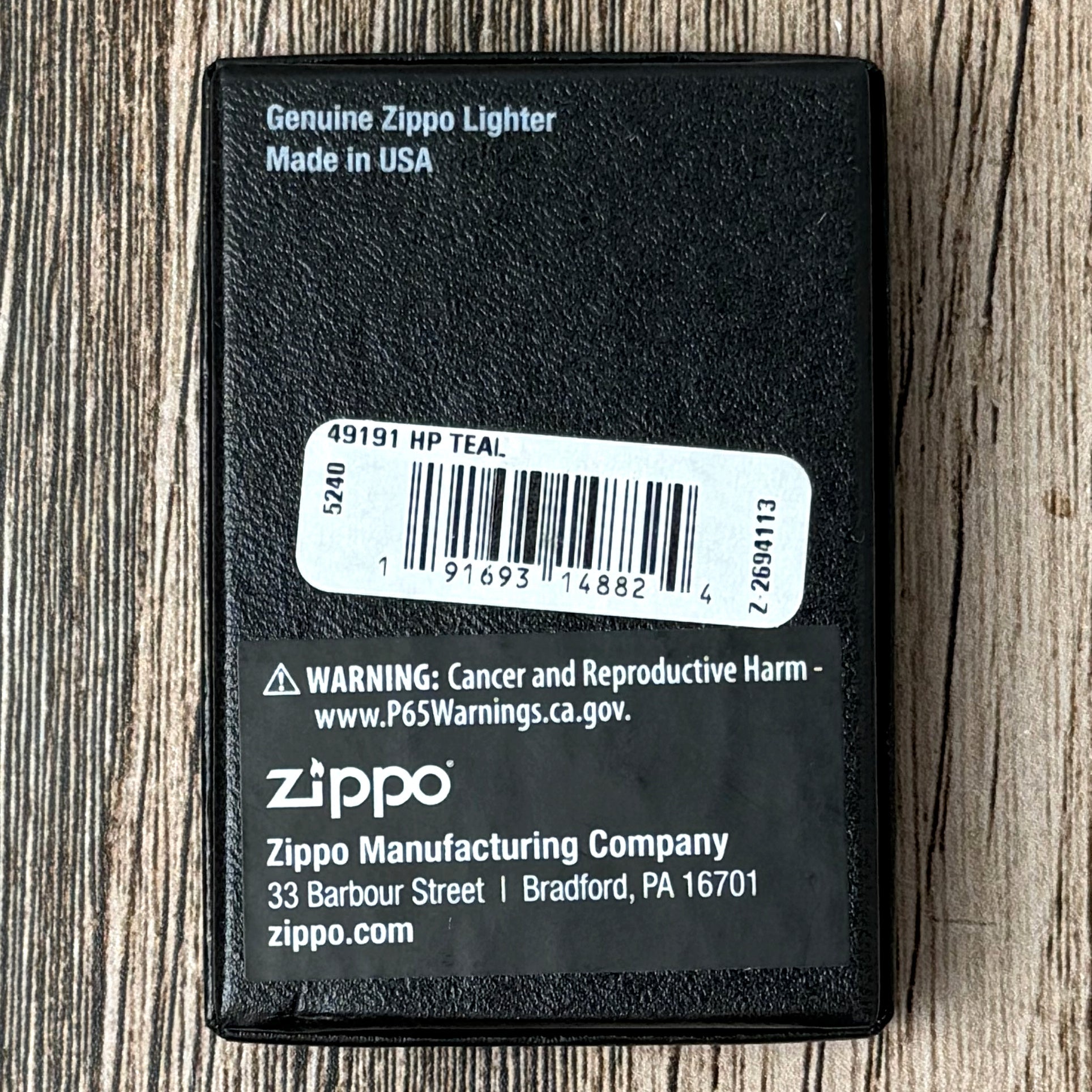 High Polish Teal Zippo Lighter