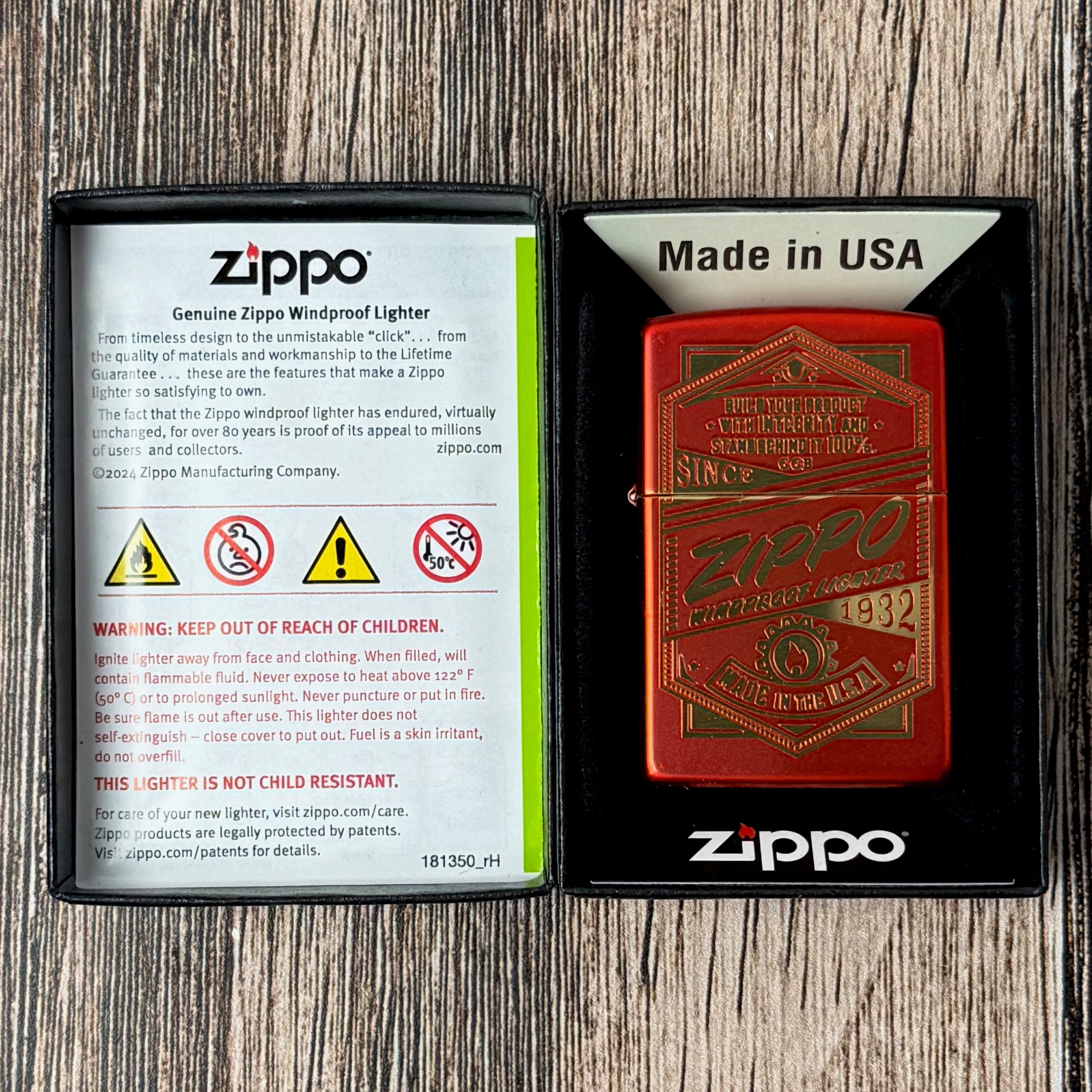 It Works Metallic Red Zippo Lighter