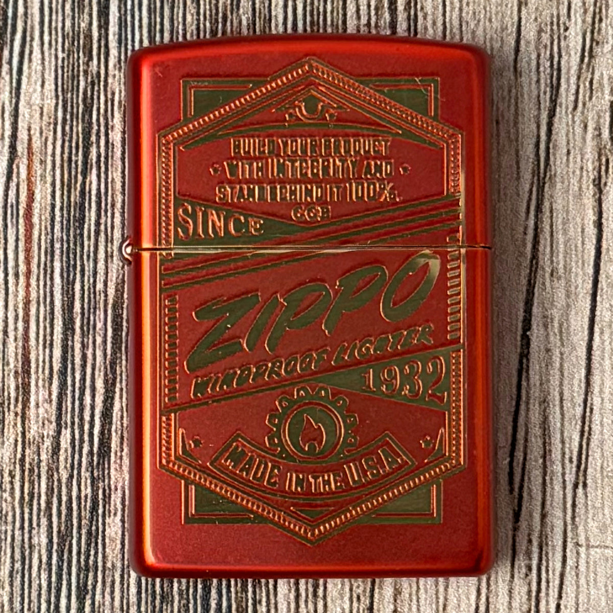 It Works Metallic Red Zippo Lighter