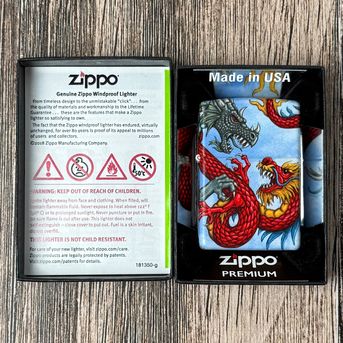 Dueling Dragons 540 Color Zippo Lighter