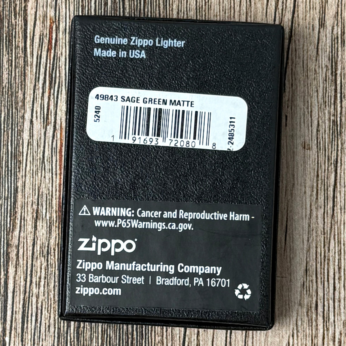 Sage Green Zippo Lighter