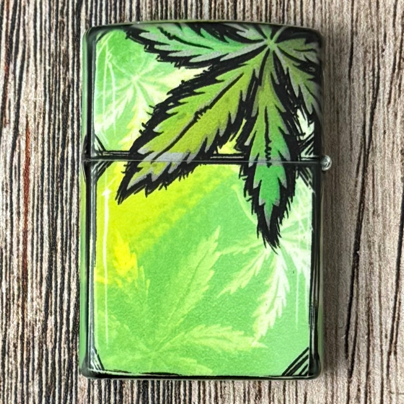 Glowing Cannabis Leaves Zippo Lighter