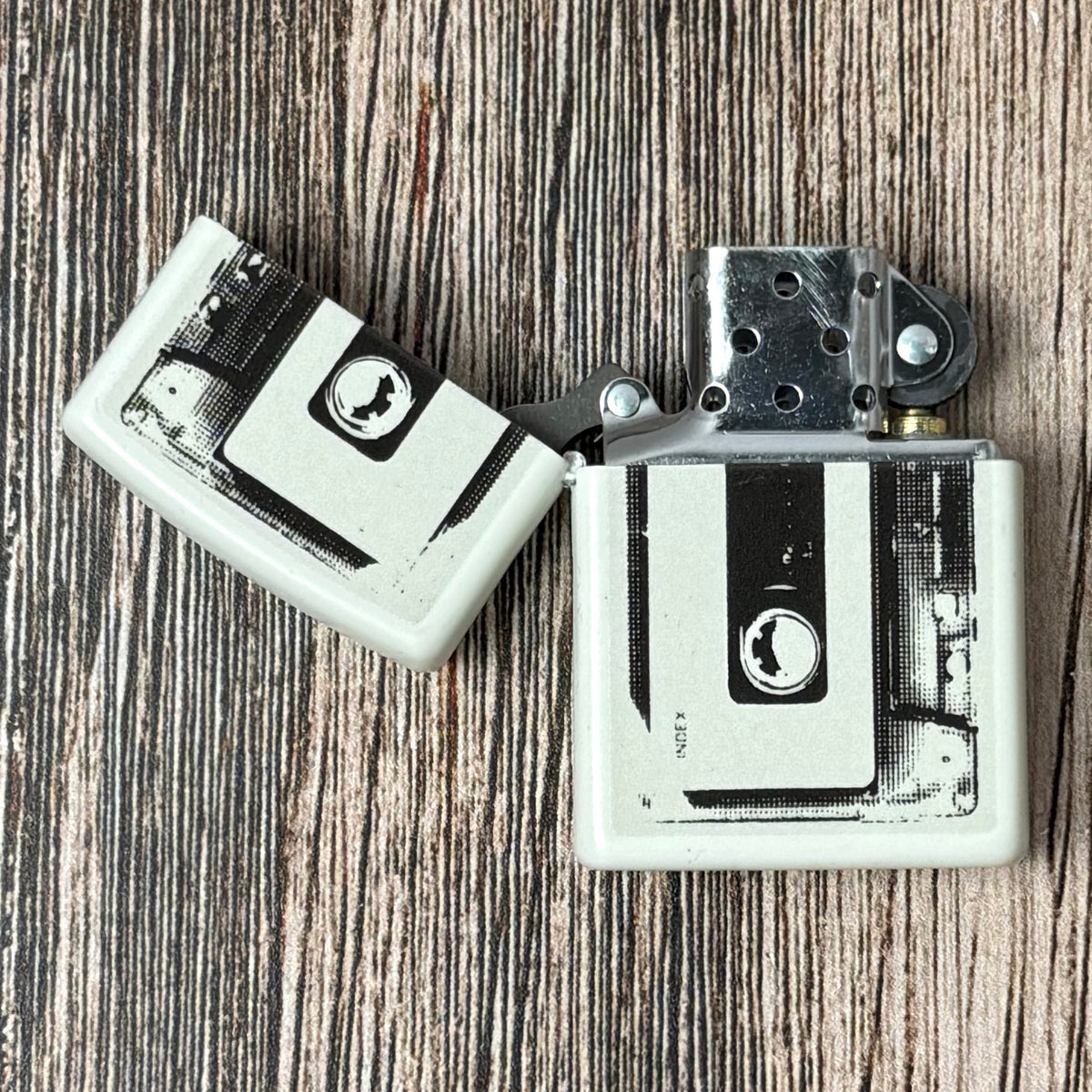 Cassette Tape Glow-in-the-Dark Zippo Lighter