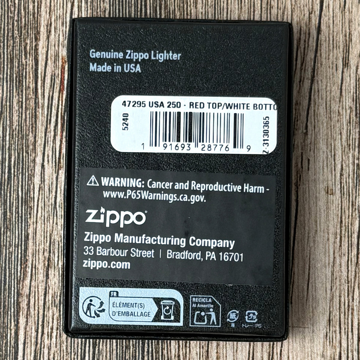 America's 250th Anniversary Red & White Zippo Lighter